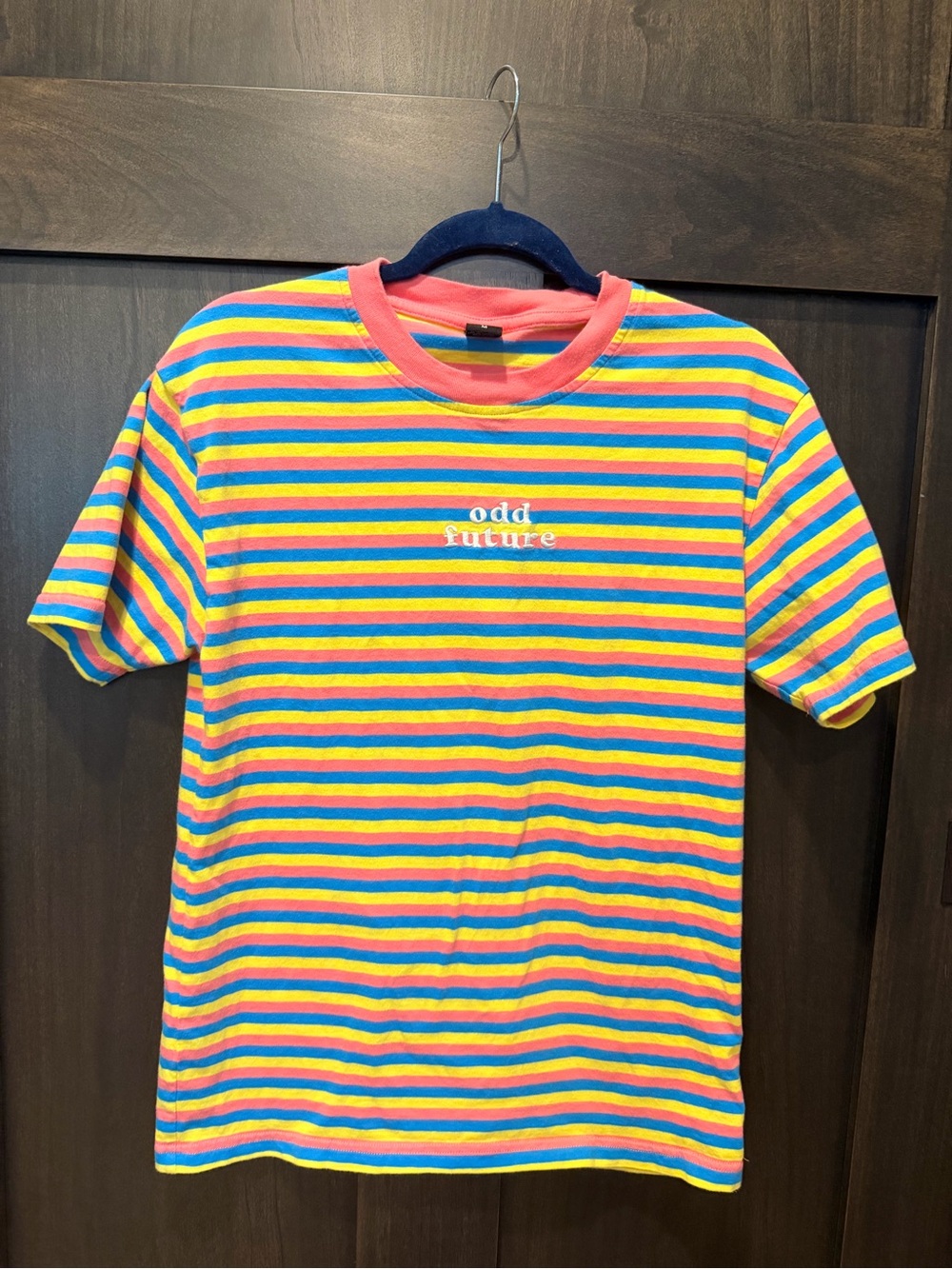 Odd Future Multicolor Stripe Tee - Coral Neck